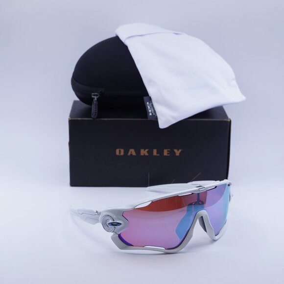 Oakley OO9290 929021 Shield Sunglasses - White/Prizm Sapphire - Picture 1 of 10